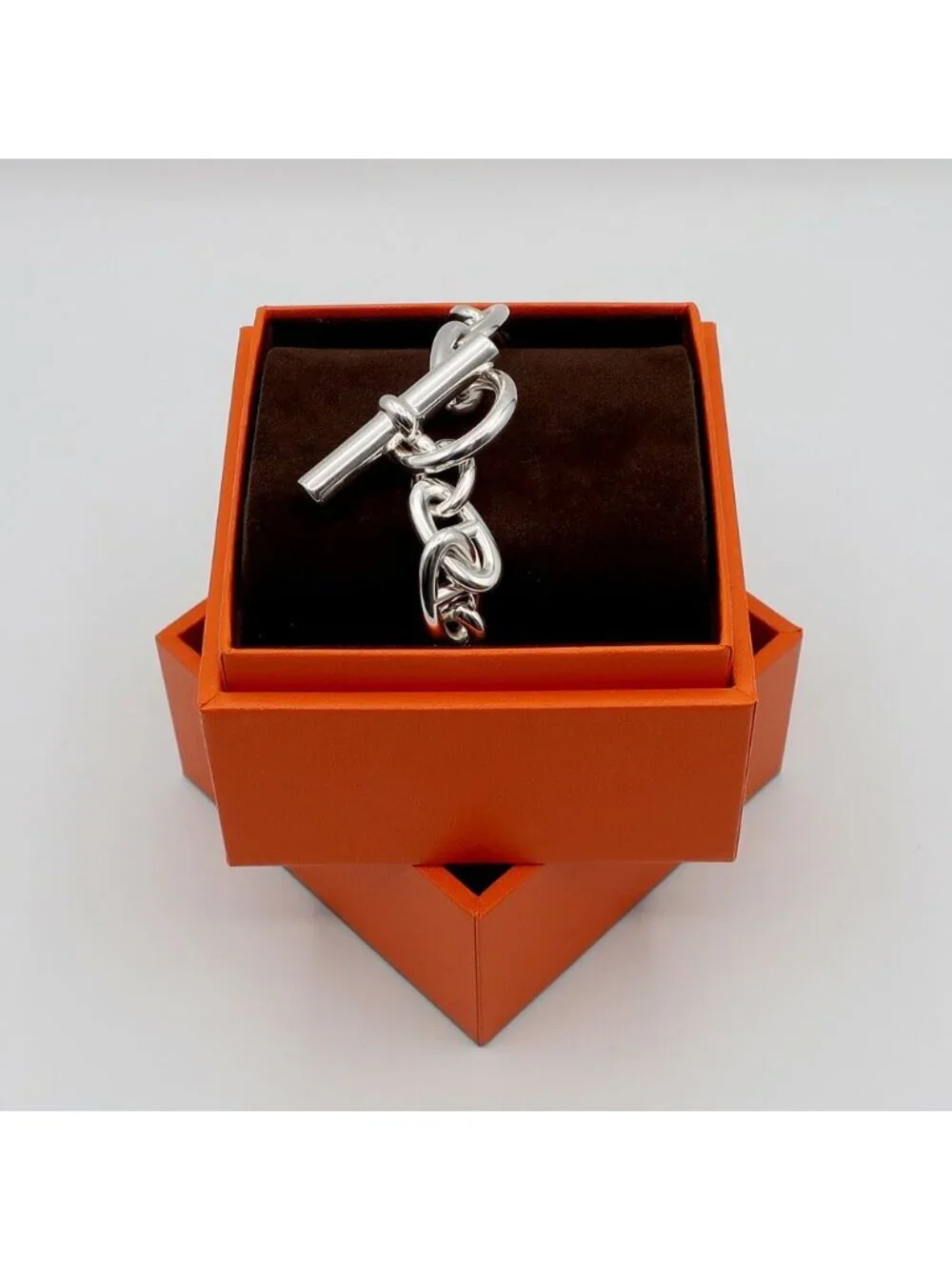 Hermes Chaine D'ancre GM Bracelet 925 Silver 15 Links